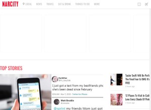 How narcity.com looks like on a tablet such as an iPad.