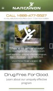 How narconon.org looks like on a mobile device such as an iPhone.