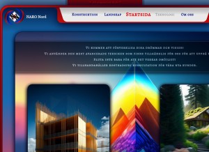 How naronord.se looks like on a tablet such as an iPad.