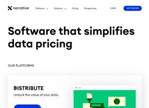 How narrative.io looks like on a tablet such as an iPad.