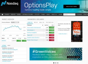 How nasdaqomxnordic.com looks like on a tablet such as an iPad.