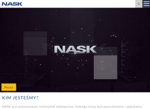 How nask.pl looks like on a tablet such as an iPad.