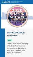 How naspa.org looks like on a mobile device such as an iPhone.