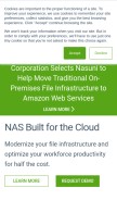 How nasuni.com looks like on a mobile device such as an iPhone.