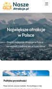 How naszeatrakcje.pl looks like on a mobile device such as an iPhone.
