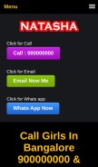 How natasha.co.in looks like on a mobile device such as an iPhone.