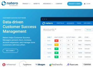 How natero.com looks like on a tablet such as an iPad.