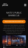 How natespublicbbq.nl looks like on a mobile device such as an iPhone.