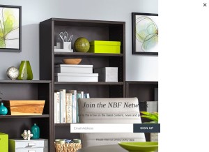 How nationalbusinessfurniture.com looks like on a tablet such as an iPad.