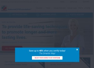How nationalcprfoundation.com looks like on a tablet such as an iPad.