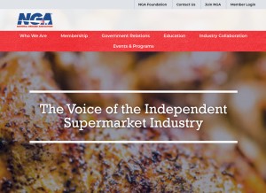 How nationalgrocers.org looks like on a tablet such as an iPad.