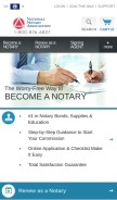 How nationalnotary.org looks like on a mobile device such as an iPhone.