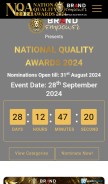 How nationalqualityawards.org looks like on a mobile device such as an iPhone.