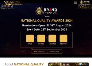 How nationalqualityawards.org looks like on a tablet such as an iPad.