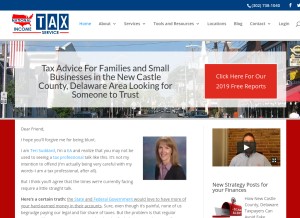 How nationaltax.us looks like on a tablet such as an iPad.