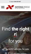 How nationalvehicle.com looks like on a mobile device such as an iPhone.