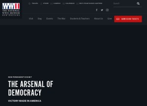 How nationalww2museum.org looks like on a tablet such as an iPad.