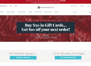 How nationsphotolab.com looks like on a tablet such as an iPad.