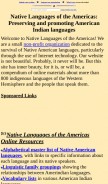 How native-languages.org looks like on a mobile device such as an iPhone.