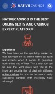 How nativecasinos.com looks like on a mobile device such as an iPhone.