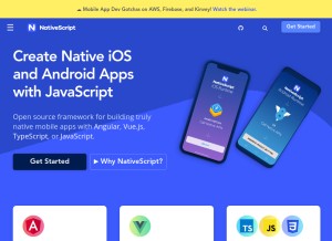 How nativescript.org looks like on a tablet such as an iPad.