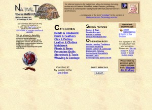 How nativetech.org looks like on a tablet such as an iPad.