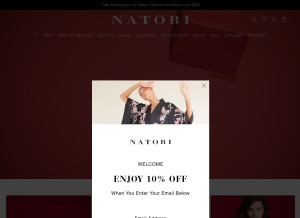 How natori.com looks like on a tablet such as an iPad.