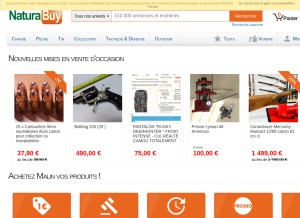 How naturabuy.fr looks like on a tablet such as an iPad.