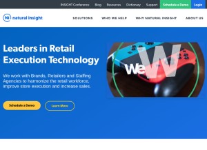 How naturalinsight.com looks like on a tablet such as an iPad.