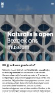 How naturalis.nl looks like on a mobile device such as an iPhone.