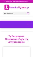How naturalna-plodnosc.pl looks like on a mobile device such as an iPhone.