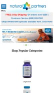 How naturalpartners.com looks like on a mobile device such as an iPhone.