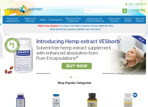 How naturalpartners.com looks like on a tablet such as an iPad.