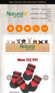 How naturalpetfoods.ca looks like on a mobile device such as an iPhone.