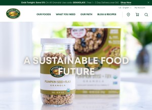 How naturespath.com looks like on a tablet such as an iPad.