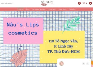 How naulips.shop looks like on a tablet such as an iPad.