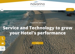 How navarinoservices.com looks like on a tablet such as an iPad.