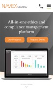 How navexglobal.com looks like on a mobile device such as an iPhone.