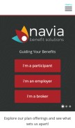 How naviabenefits.com looks like on a mobile device such as an iPhone.