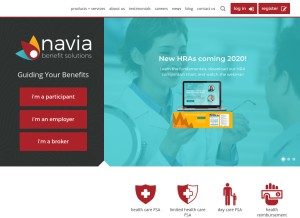 How naviabenefits.com looks like on a tablet such as an iPad.