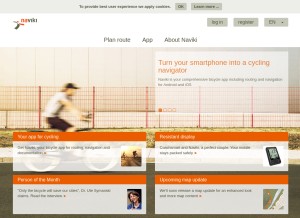 How naviki.org looks like on a tablet such as an iPad.
