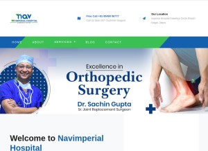 How navimperialhospital.com looks like on a tablet such as an iPad.