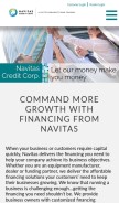 How navitascredit.com looks like on a mobile device such as an iPhone.