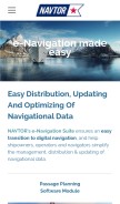 How navtor.com looks like on a mobile device such as an iPhone.