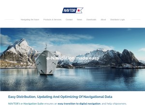 How navtor.com looks like on a tablet such as an iPad.