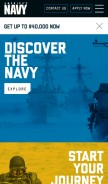 How navy.com looks like on a mobile device such as an iPhone.