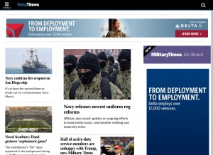 How navytimes.com looks like on a tablet such as an iPad.