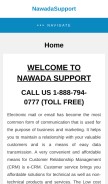 How nawadasupport.com looks like on a mobile device such as an iPhone.
