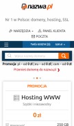 How nazwa.pl looks like on a mobile device such as an iPhone.