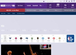How nba.com looks like on a tablet such as an iPad.